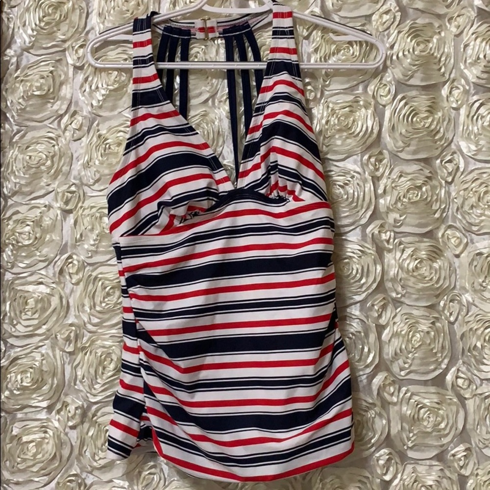 Red white and Blue tankini top